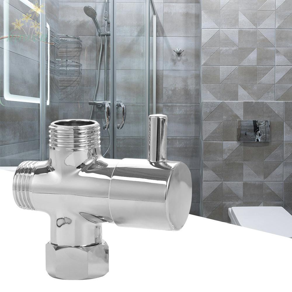 KOWEN 3 Way Shower Head Diverter Valve, ทองเหลือง T-adapter 3 Way Switch Faucet Valve, อุปกรณ์ห้องน้