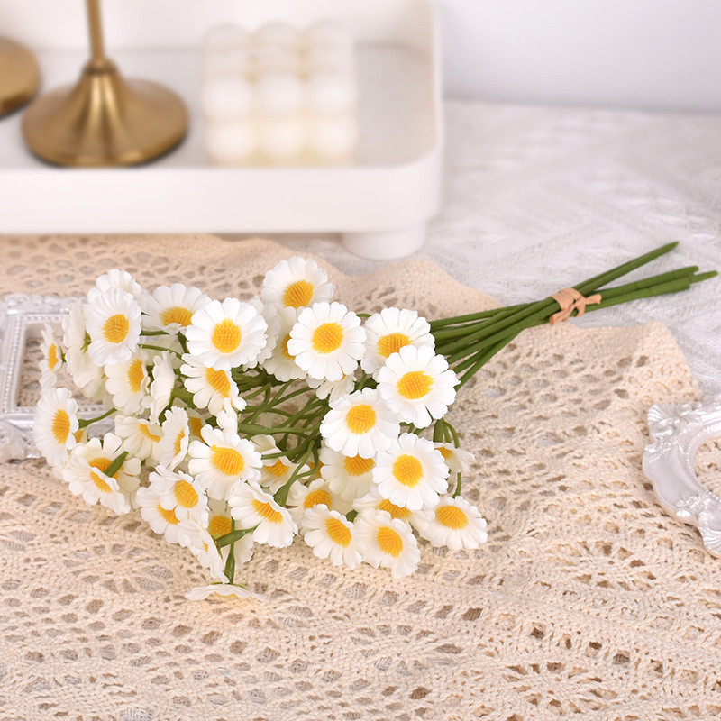 ดอกไม้ปลอม ดอกเดซี่ ดอกคาโมมายด์ เหมือนจริง พร็อพถ่ายรูปสินค้า ถ่ายยังไงก็ละมุน ภาพดูแพง ยอดขายเพิ่ม - รูปที่ 4