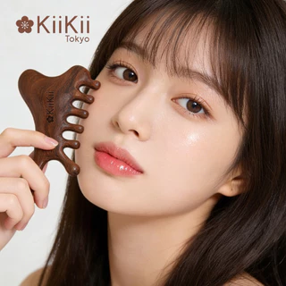 KiiKii หวีผม ไม้จันทน์ทอง หวีไม้ 4 in 1 รุ่นปลา ไม้จริง หวีนวดผม นวดเส้นเมอริเดียน ผมตรงแก้ผมพันกัน