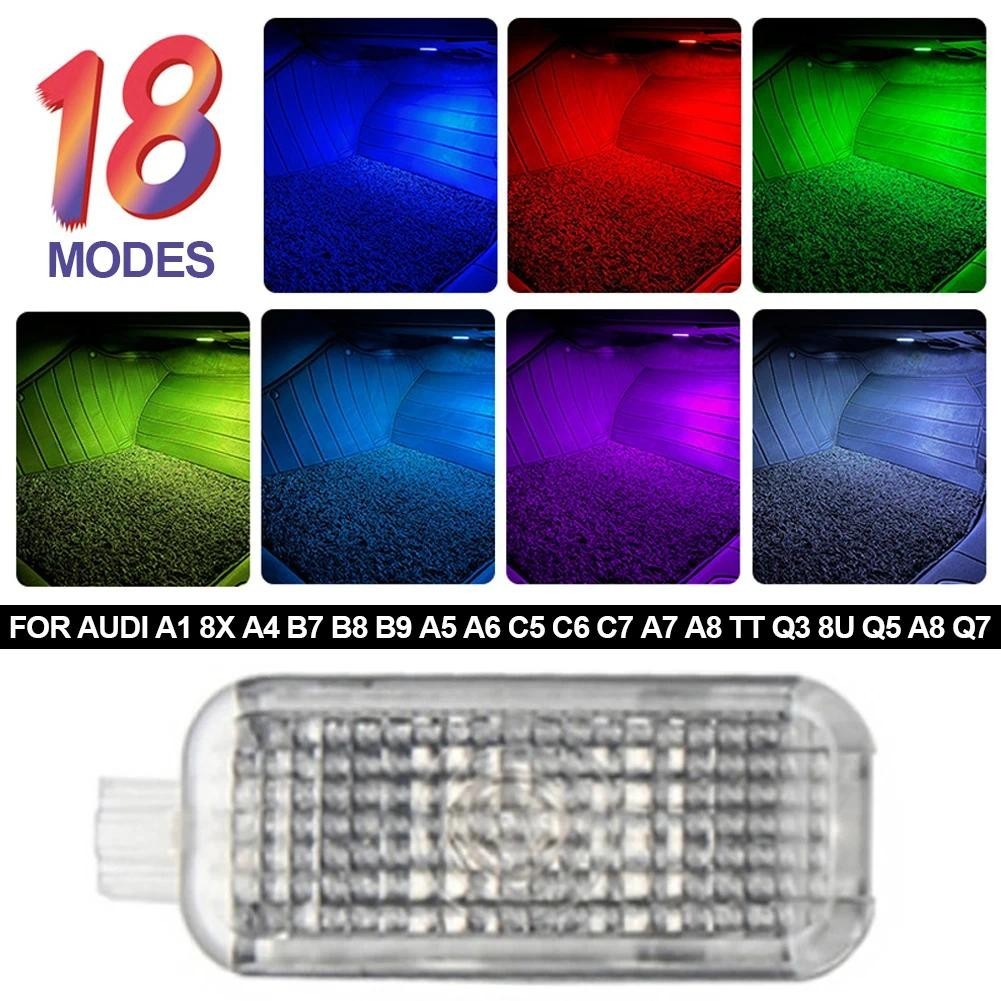 1 PC RGB รถ Footwell อุปกรณ์เสริม Touch LED ที่นั่งสําหรับ Audi A1 8X A4 B7 B8 B9 A5 A6 C5 C6 C7 A8 