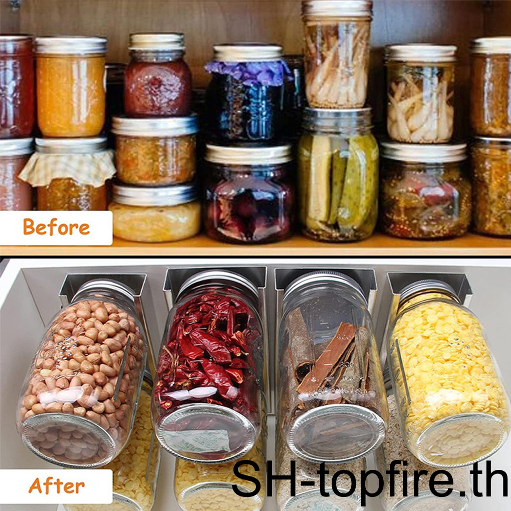 2 ชิ้น/เซ็ตMasons Jar 4oz 8oz 12oz 16oz 24oz 32oz 64oz Rack Storage 64oz 2 ชิ้นMasons JarsสําหรับCan