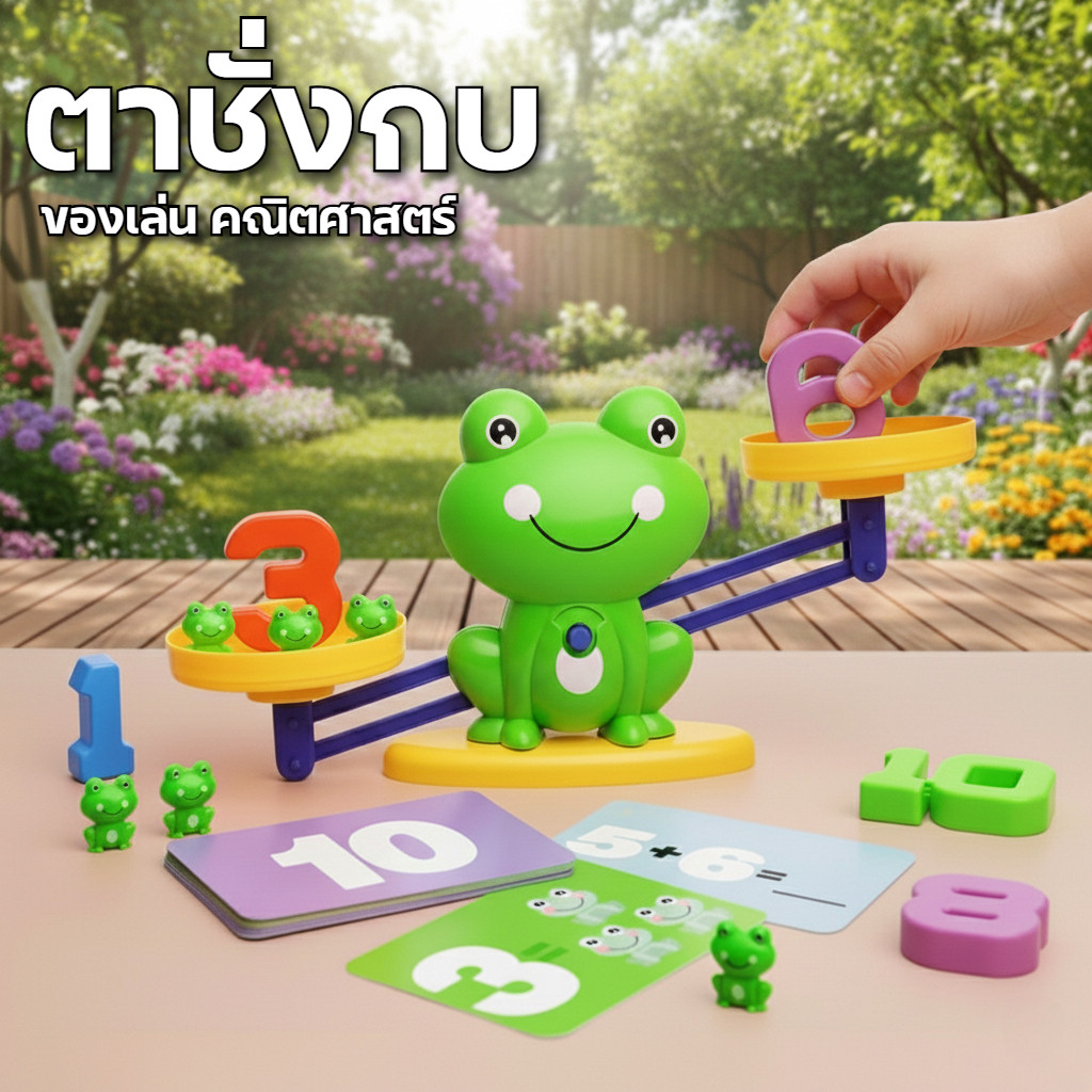 CH96shop ตาชั่งของเล่นเด็ก ตาชั่งกบ ของเล่นเด็ก ของเล่นพัฒนาการ ของเล่นคณิตศาสตร์
