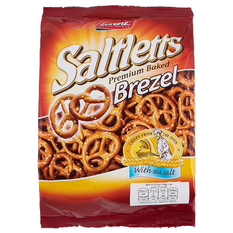 ลอเรนซ์ขนมปังอบกรอบมินิ 150กรัม Lorenz Saltetts Mini Pretzel 150g. [หมายเลขบาร์โค้ด 4018077662614]