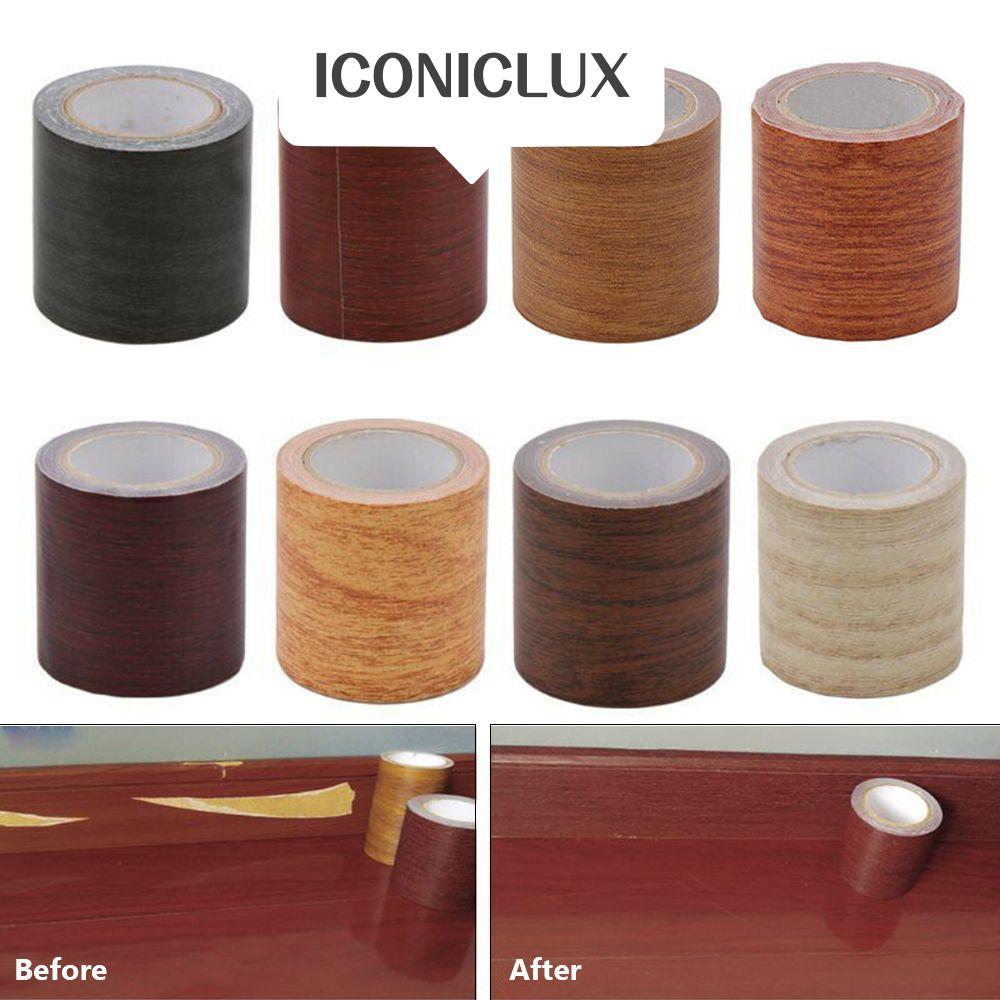 ICONICLUX 5M/ม้วนเทปที่สมจริงท่อเทปปรับปรุงเฟอร์นิเจอร์ลายไม้