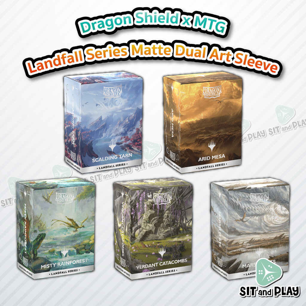 DS x MTG - Landfall Series - Matte Dual Art Sleeves - Standard Size ซองใส่การ์ด 100 ซอง ลิขสิทธิ์แท้