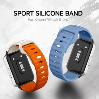 สายซิลิโคนแบบสปอร์ตสําหรับ Redmi Watch 6/5/4 สําหรับ Mi band 9 Pro/8 Pro สายคล้องสายรัดข้อมือแบบนุ่มสําหรับผู้หญิง Man