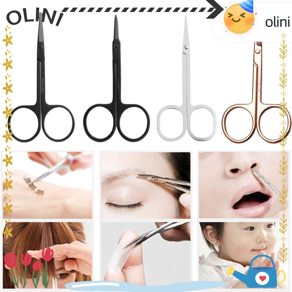 OLINI กรรไกรแต่งหน้า Personal Care สแตนเลสตัดขนจมูกร้อน