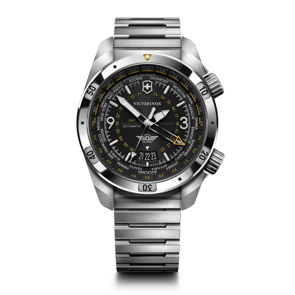 VICTORINOX Air Pro Automatic Men's Watch - 43mm Pilot Watch with Interchangeable Straps, 200m Water 