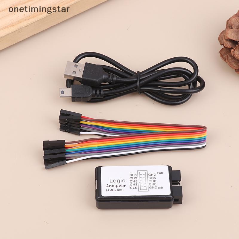 Onetimingstar USB Logic Analyzer 24MHz 8 ช่องหน่วยความจําอินพุต 24 M/วินาที Logic Analyzer Debugger 