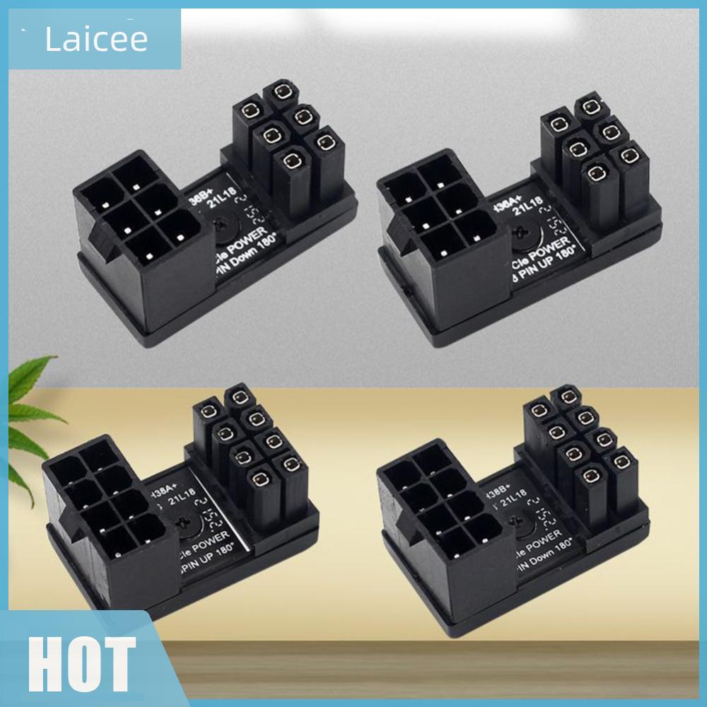 GPU Power Connector 8 Pin GPU PCIe มุม 180 องศาสําหรับเดสก์ท็อปกราฟิกการ์ด