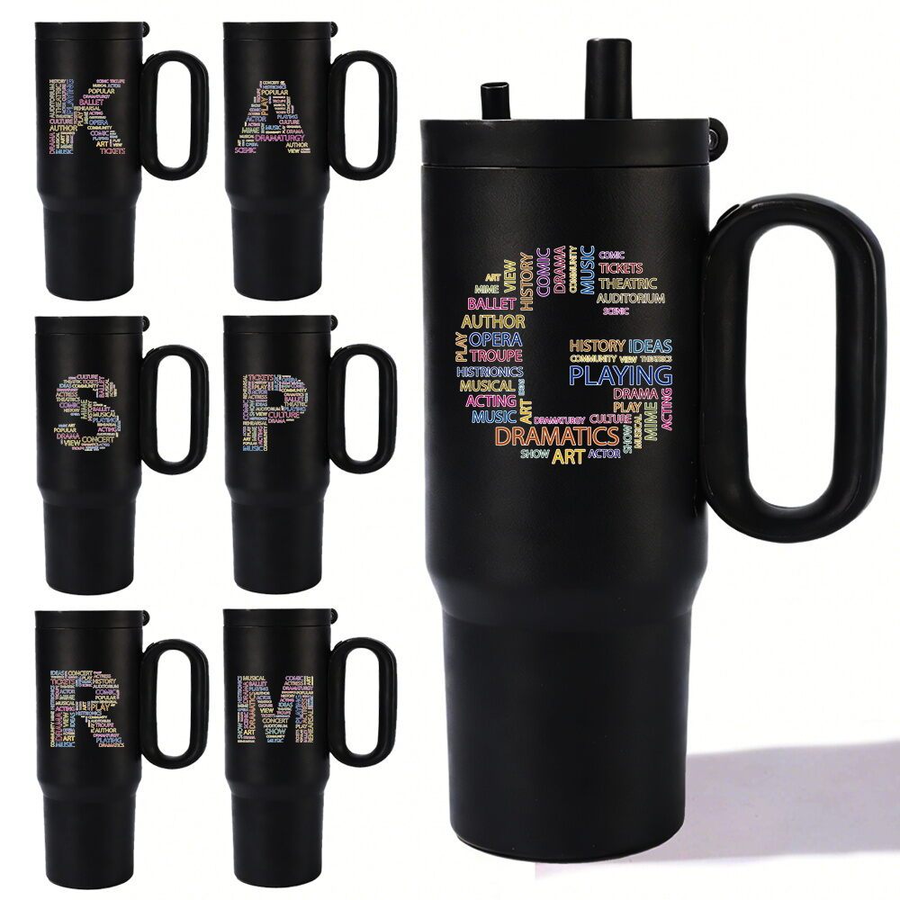 ถ้วยเก็บอุณหภูมิ ถ้วยน้ําถ้วยกาแฟฟางแบบพกพา 316 สแตนเลส สไตล์เรียบง่าย 750มล 316 Stainless Steel Thermos