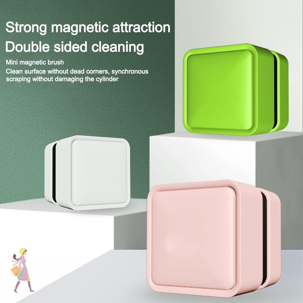 YGBG Aquarium Cleaner, Magnetic Square Aquarium Glass Cleaner Brush, Scratch-proof Mini Glass Cleane