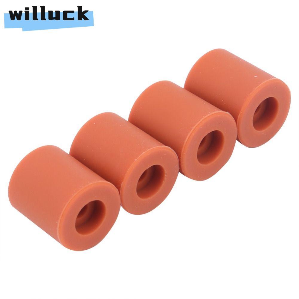 WILLUCK 12PCS เตียงความร้อน Leveling Parts, 16 มม.18 มม.คอลัมน์ปรับระดับ, Stable โช้คอัพซิลิโคน Soli