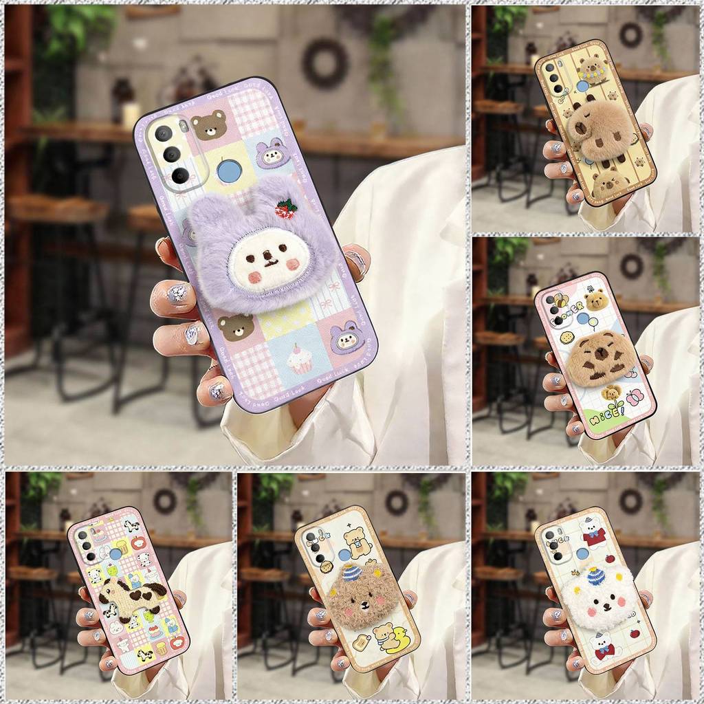 กันกระแทกสามมิติเคสโทรศัพท์สําหรับ MOTO G31 พร้อมลายนิ้วมือ/XT2178-1 ฝาหลังผ้า Patch การ์ตูนซิลิโคนแ