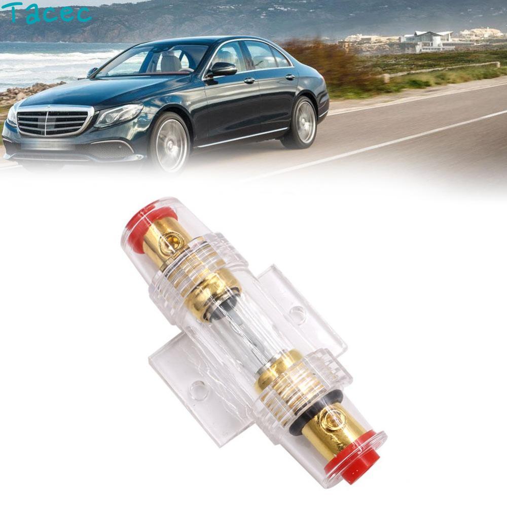 ANAMA Car Fuse Holder Block, Inline AGU Car Audio Fuse, Auto Accessories 30-100A Gold Plated DC 12V 
