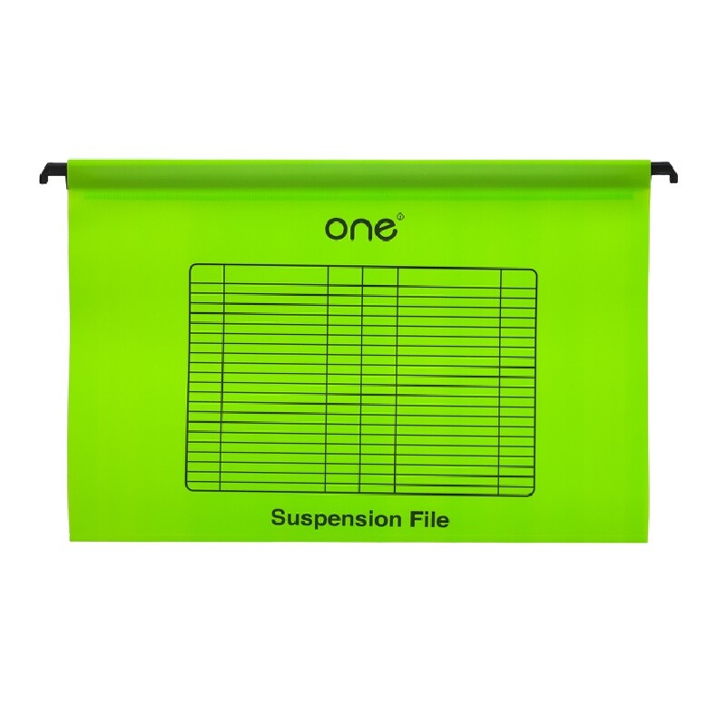 แฟ้มแขวนพลาสติก F4 เขียว (10เล่ม/แพ็ค) ONE