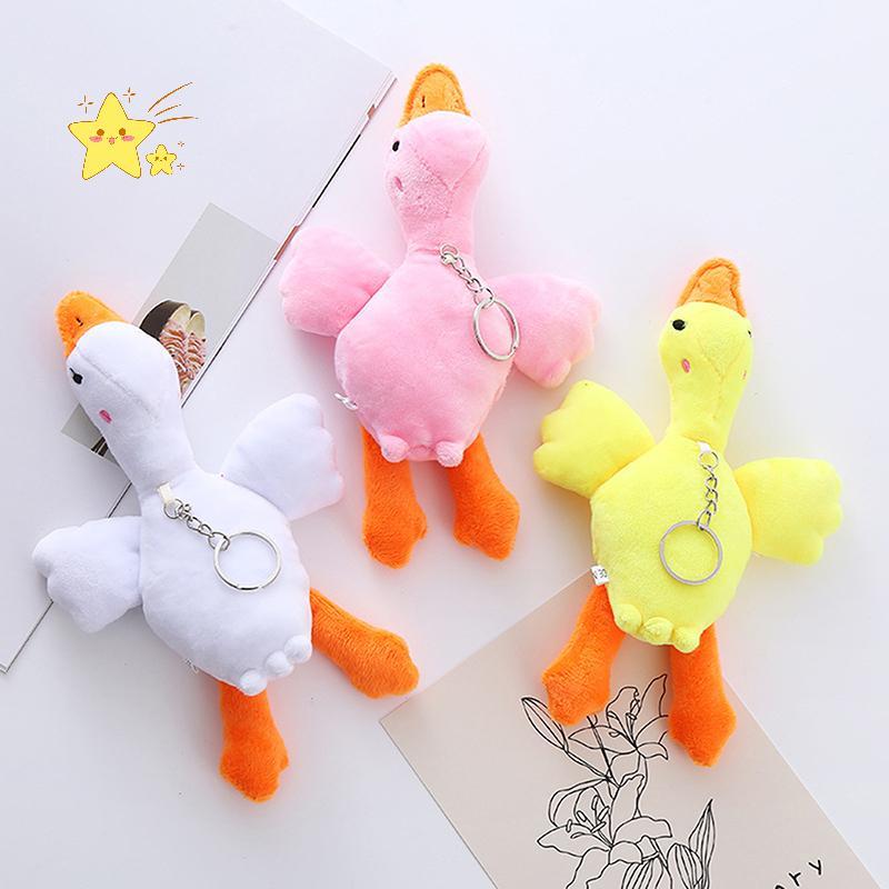[JBTH] 20 ซม.การ์ตูน Goose Plush พวงกุญแจ Goose จี้ตุ๊กตาของเล่นสําหรับเด็กผู้หญิงของเล่นตุ๊กตากระเป๋าอุปกรณ์เสริมพวงกุญแจรถของขวัญ [JB]