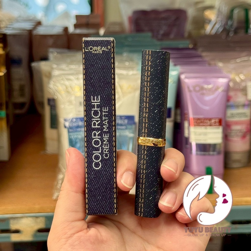 L'Oreal Paris Color Riche Cream Matte New Denim Limited Edition Lipstick 2g. ลิปแมทสัมผัสนุ่มละมุน