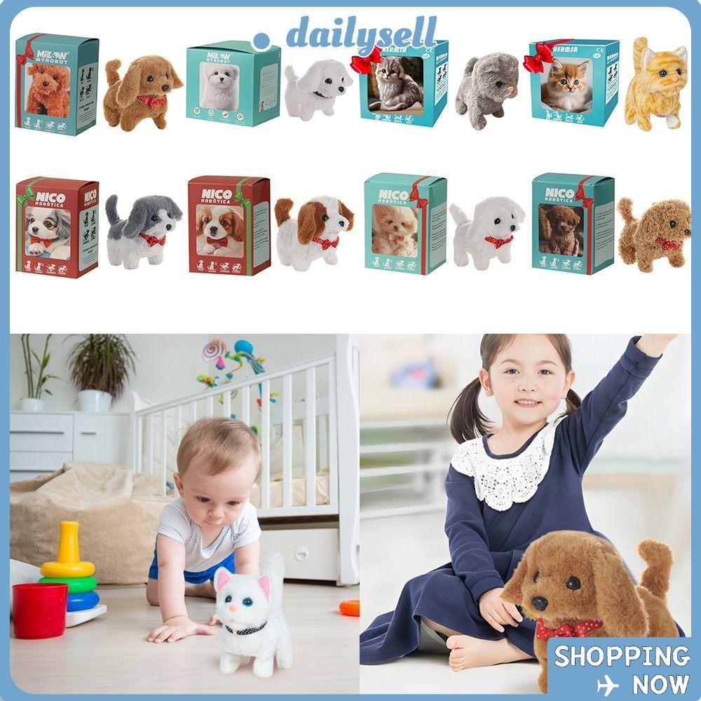 DAILY Robot Puppy, Walking Interactive Simulation Puppy, Fashion Plush Tail Waging Barking Puppy Plu