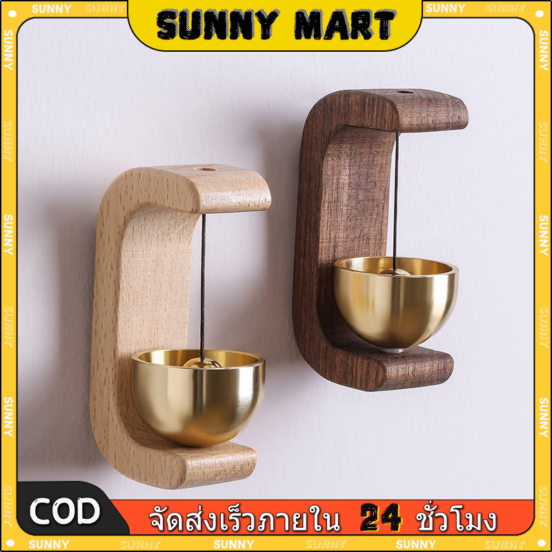 SUNNY กระดิ่งลมไม้ สไตล์ญี่ปุ่น เตือนความจํา สําหรับตกแต่งทางเข้าประตู การตกแต่งบ้าน เสียงที่คมชัด