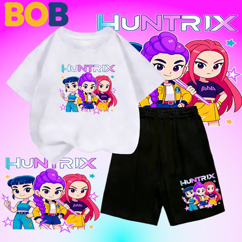 BOB [พร้อมส่ง]เสื้อผ้าเด็กผู้ชายชุดสวย KPOP Hunter Girl ผ้าคอตตอนผสม ทรงหลวม ไม่ยับ ใส่ได้ทุกวัน แฟชั่นเด็กชายนิยมมาก#21 ราคา ถูกที่สุด ดีลบีเคเค แกลเลอรีภาพที่ 8