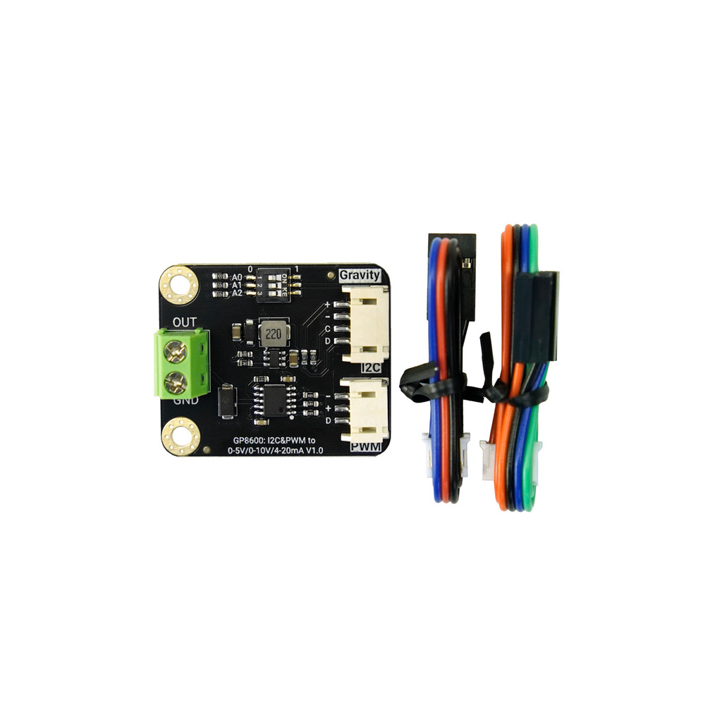 DFRobot Gravity GP8600 1-Channel I2C & PWM ถึง 0-5V / 0-10V / 4-20mA DAC Module (16-bit) [CE]