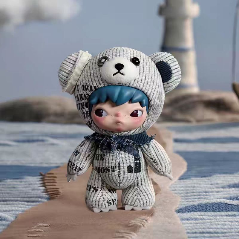 P POPMART Hirono Hirono Hirono Hirono ตุ๊กตาตุ๊กตาจี้เครื่องประดับของเล่นกล่องลึกลับ