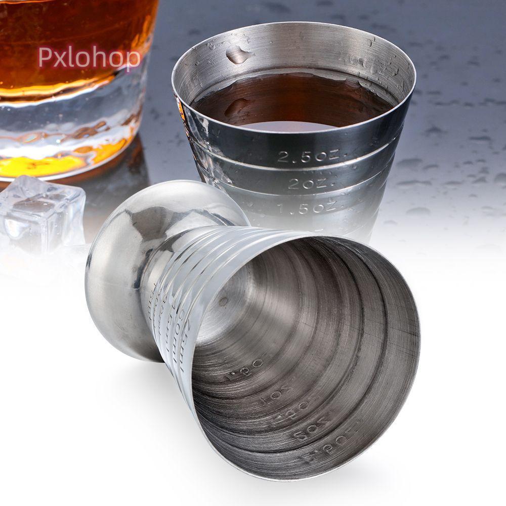 PXLOHOP 75ML Drink Shaker Mixer เครื่องมือวัดสแตนเลส Jigger