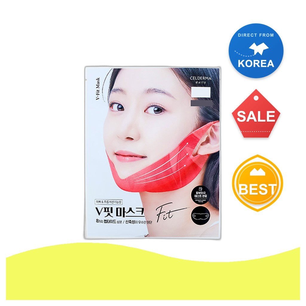 [daiso] Cellderma Daily V-Fit Mask, 13g, 1pc / Korean Mask / V-Shaped Contour / ของแท้ 100% โดย Stud