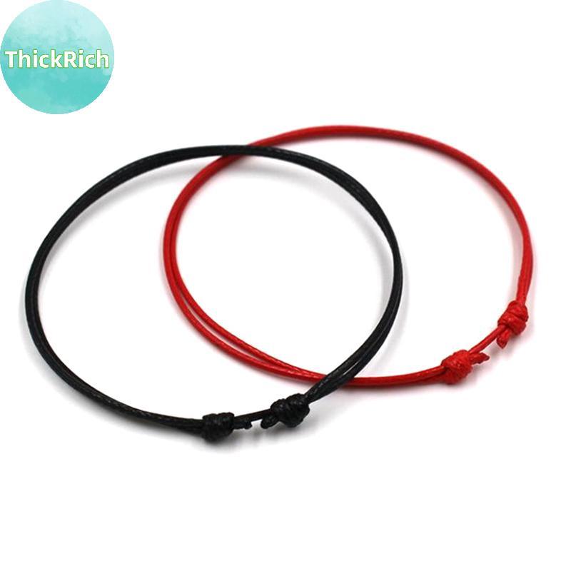 ThickRich The simple Rope Anklets ทําด้วยมือเชือกปรับได้ผู้ชายและผู้หญิงสร้อยข้อมือเครื่องประดับขาโซ
