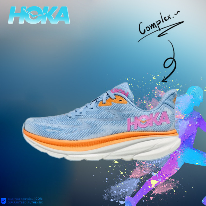 HOKA ONE ONE Clifton 9 เวอร์ชั่น สีฟ้าอ่อน() X982 B9I4
