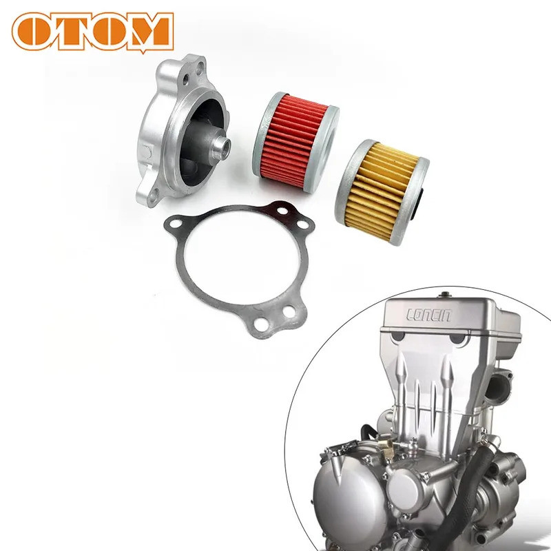 TO  New Motorcycle Engine Oil Filter For YF300 LONCIN300R VOGE 300DS 300GY Pit Bike Parts Red Paper 