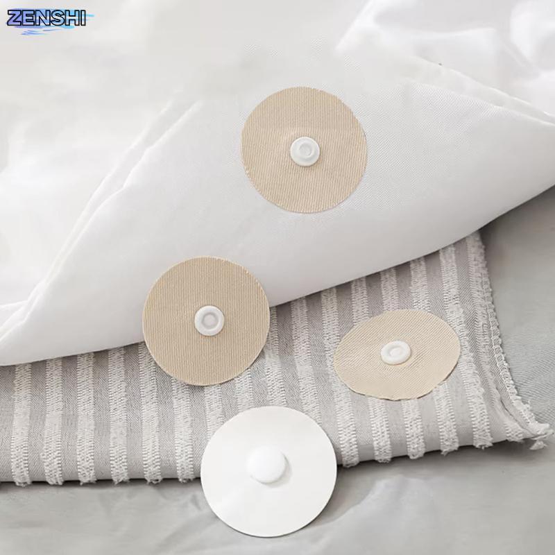 [Zen-t] 10/20 คู่รอบ Non-ironing Quilt Snaps และคลิปขาเพื่อให้ผ้านวมอย่างแน่นพร้อมลงปลอกผ้านวม