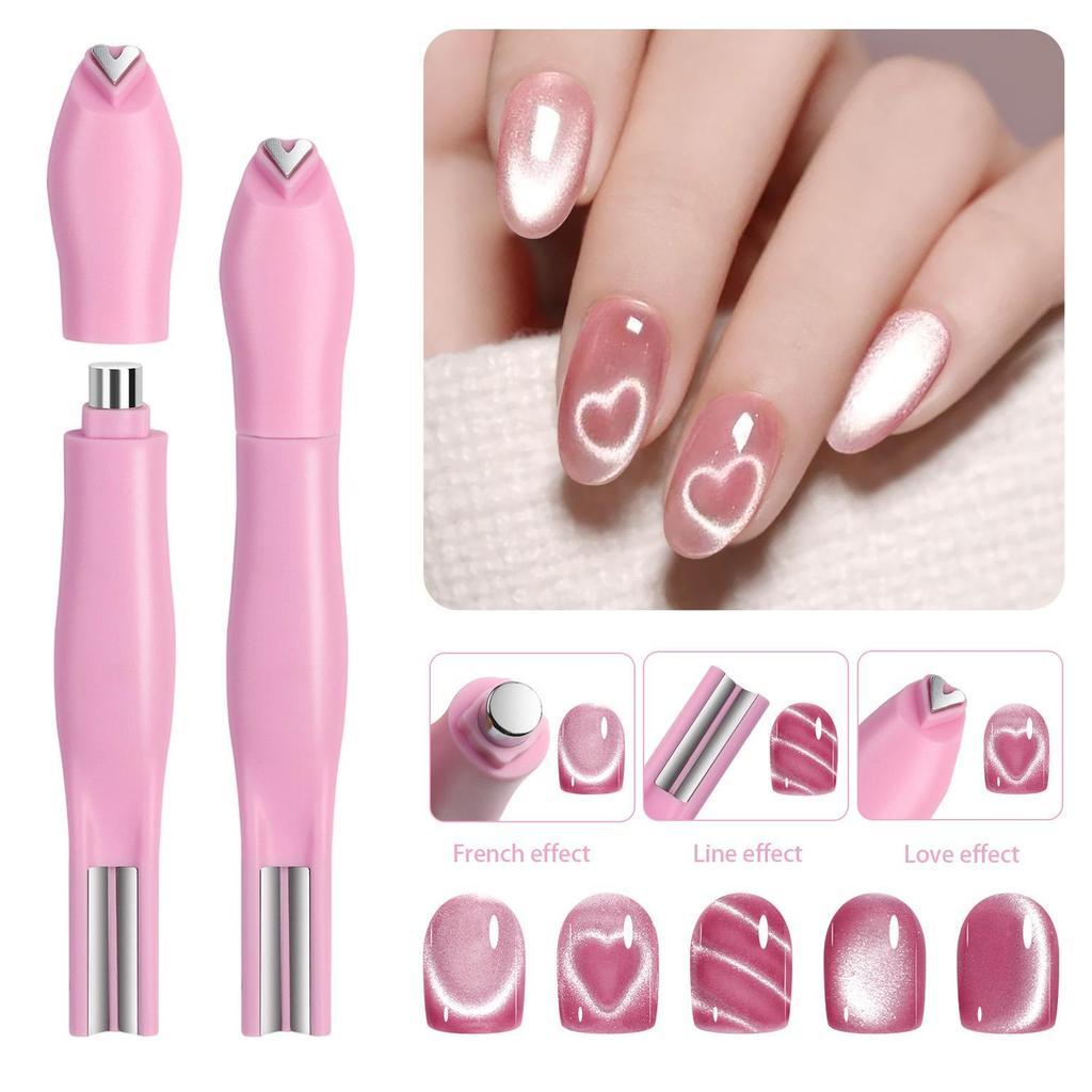 แม่เหล็กเจลตาแมว 3in1 ถอดแยกได้ ทำลายหัวใจ/วงกลม/ลายงู สำหรับมือใหม่ DIY