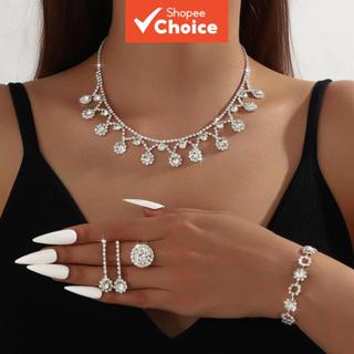 แฟชั่นพู่สร้อยคอต่างหูสร้อยข้อมือแหวนชุดเครื่องประดับแต่งงาน…