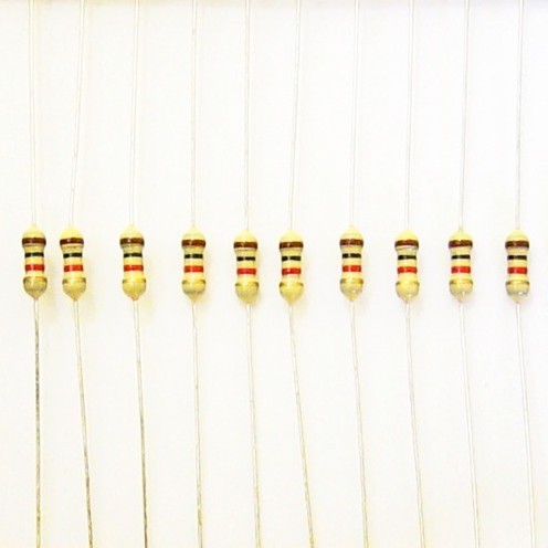 R Resistor ตัวต้านทาน 5% 1/4W 20 ชิ้น ( 10R - 10k ) พร้อมส่ง คุณภาพดี