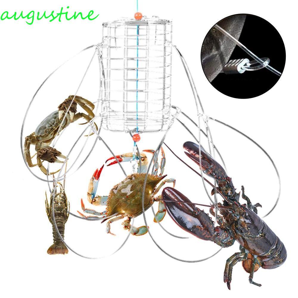 กรงจับปู Augustine ขนาด 8 ทำจากสแตนเลส ใช้งานง่ายสำหรับตกปลาปู