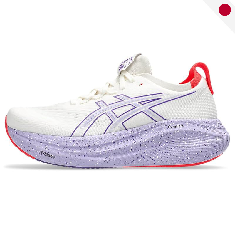 ASICS Official Store Exclusive GEL-NIMBUS 27 TOKYO Women's Running Shoes - Cream/Edo Purple