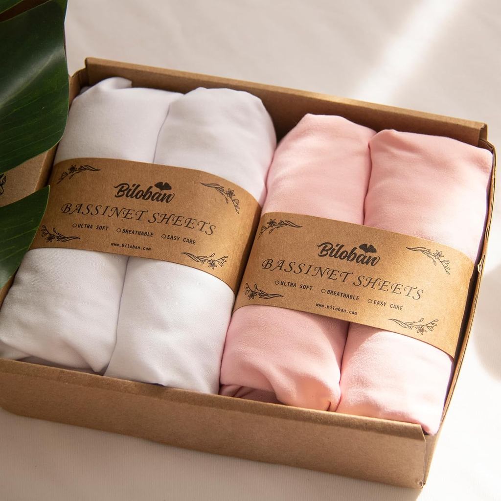 แผ่นเบสเด็ก 4 แพ็คเข้ากันได้กับ SUNO Smart Sleeper Bassinet นุ่มพิเศษและเป็นมิตรกับผิวสีชมพูและสีขาว