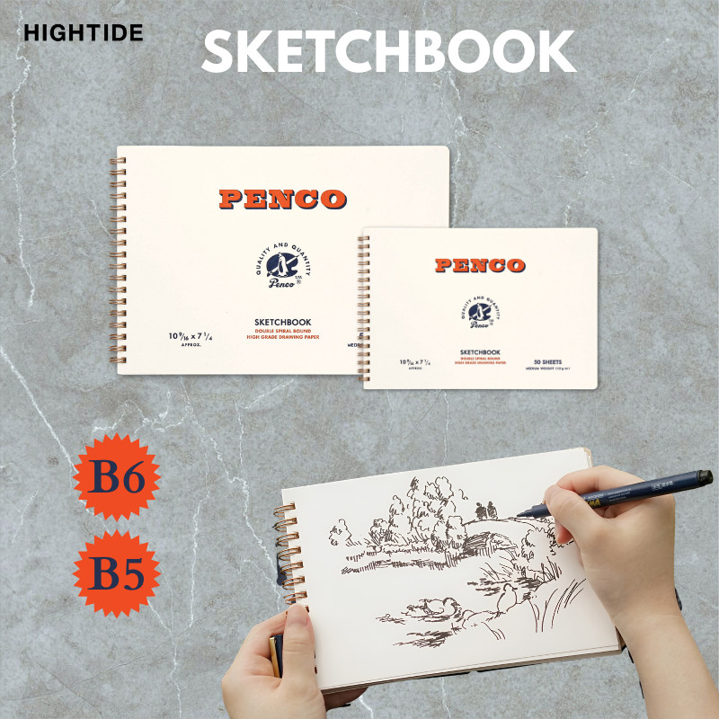 HIGHTIDE Penco Sketchbook - B6 & B5 Size, Japan Diary/ Journal Stationery