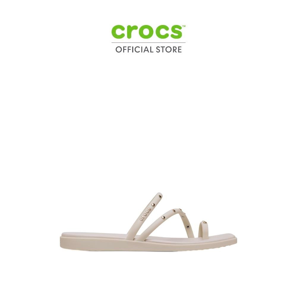 CROCS รองเท้าแตะผู้หญิง MIAMI STUDDED TOE LOOP SANDAL รุ่น 211447-0LL - ALMOND TINT