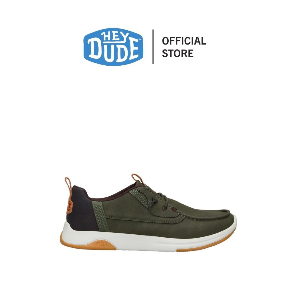HEYDUDE รองเท้าผ้าใบผู้ชาย WALLY DRIFT CLASSIC รุ่น 43641-3AI - DEEP GREEN/SILVER BIRCH