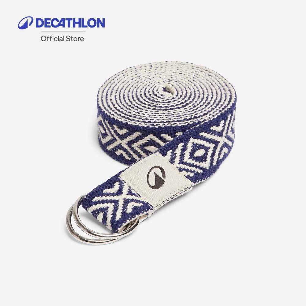 Decathlon Yoga Strap 3 M สายฝึกโยคะ 3 เมตร - Blue/Greige/Print