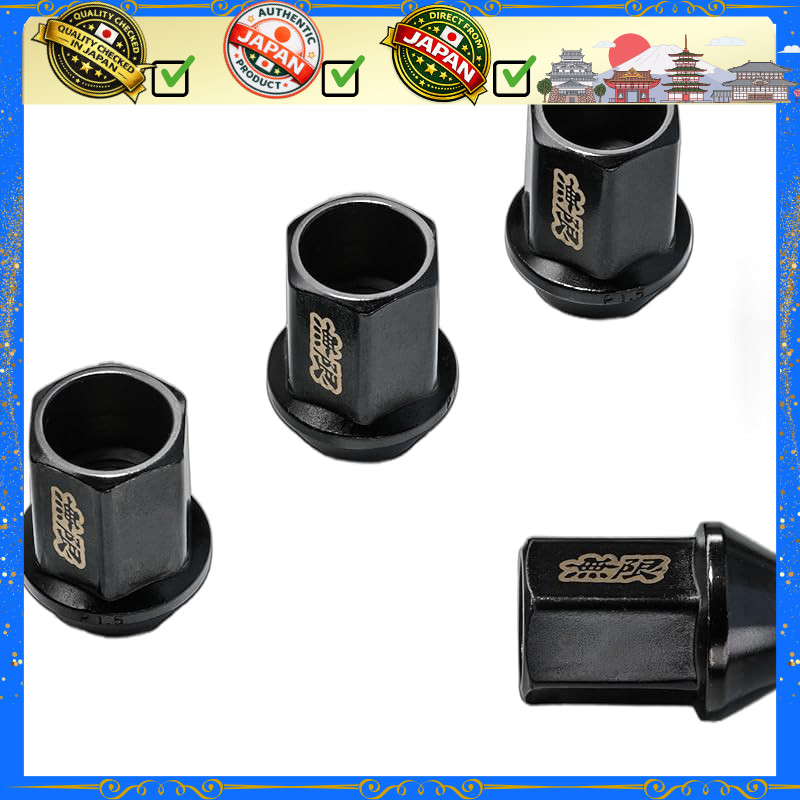 Mugen 【Wheel Nut】 RACING NUT M12 SHORT Racing Wheel Nut M12×P1.5 L=28 17HEX Black 08183-XG8-K2S0-BL