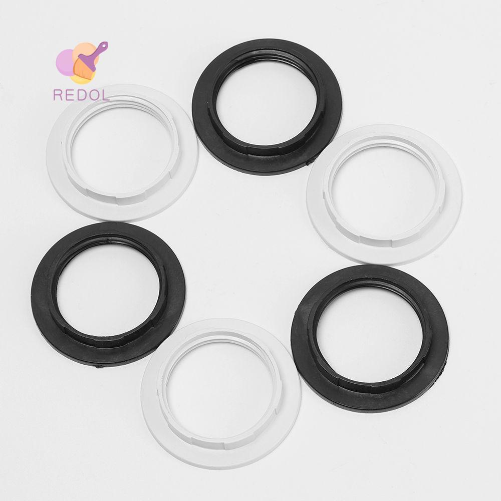 REPKG E27 แหวนด้านนอกพลาสติกทนทานแปลงสีดํา / สีขาวปฏิบัติกระชับแหวนคอ