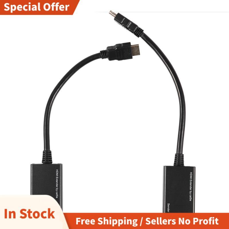 Over RJ45 CAT5e CAT6 UTP LAN Ethernet Extender Repeater 1080P 3D ถึง 100ft