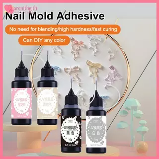 RENBG 10g แกะสลักเจลสําหรับเล็บแม่พิมพ์ UV เจลคริสตัล Bla สีชมพูกาวโปร่งแสง 3D อะคริลิคแม่พิมพ์เครื่องมือเล็บ Saloon DIY เล็บ Gule TH