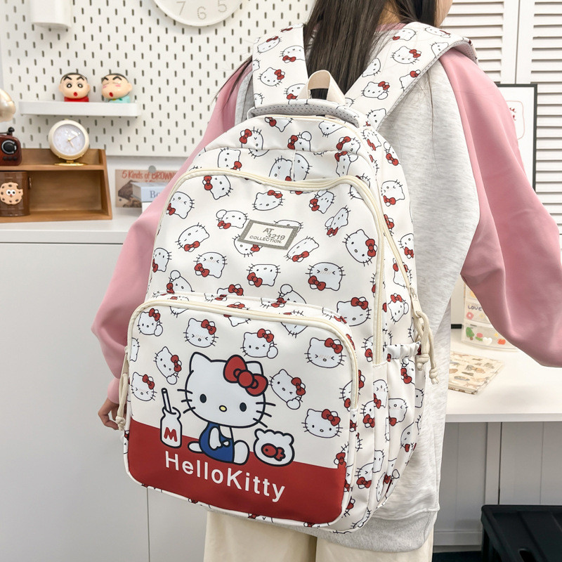 กระเป๋าHelloKittyสำหรับนักเรียนมัธยม ขนาดใหญ่ ความจุมาก kt 2026