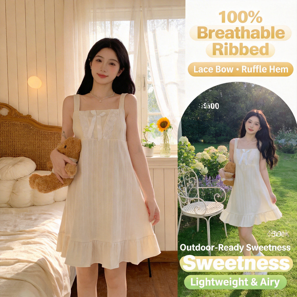 ชุดนอนลายเส้นสปาเก็ตตี้สำหรับเด็กผู้หญิง แบบสวมง่าย ขนาด M-XXL