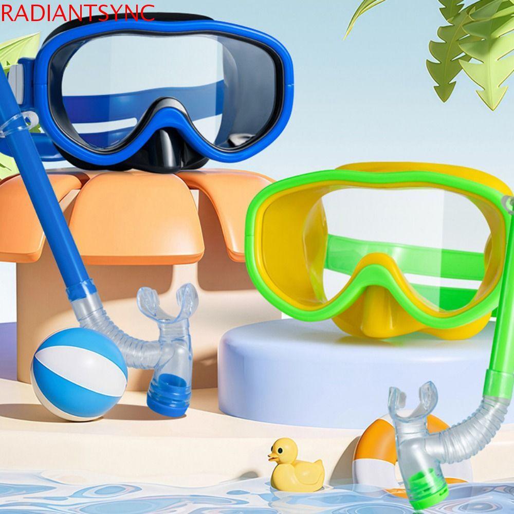 Radiantsync แว่นตาว่ายน้ำสำหรับเด็ก แบบ anti-fog กันUV พร้อมเซ็ต snorkeling